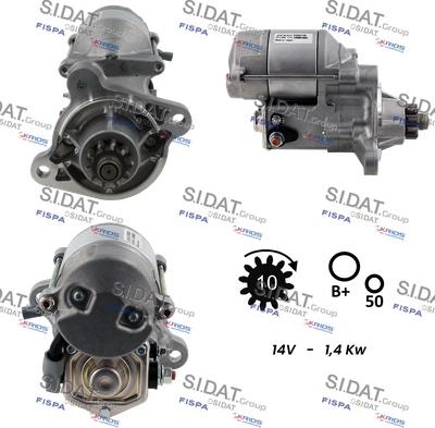 Sidat S12DE0714 - Стартер autospares.lv