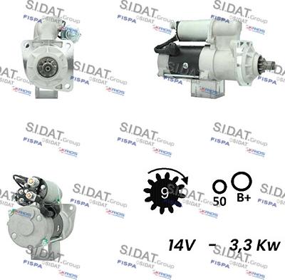 Sidat S12DR0471A2 - Стартер autospares.lv