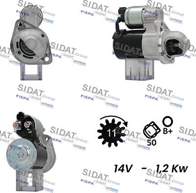 Sidat S12DR0558A2 - Стартер autospares.lv