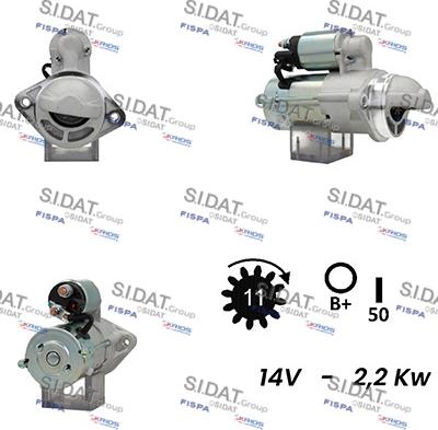 Sidat S12DR0560A2 - Стартер autospares.lv