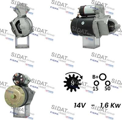 Sidat S12DR0748A2 - Стартер autospares.lv