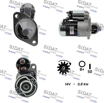 Sidat S12HT0567A2 - Стартер autospares.lv