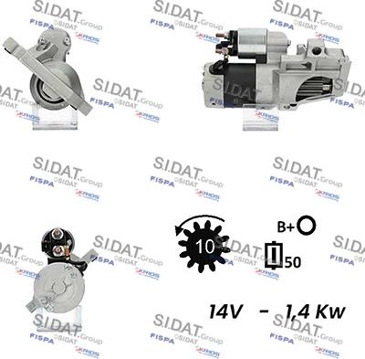 Sidat S12HT0627A2 - Стартер autospares.lv