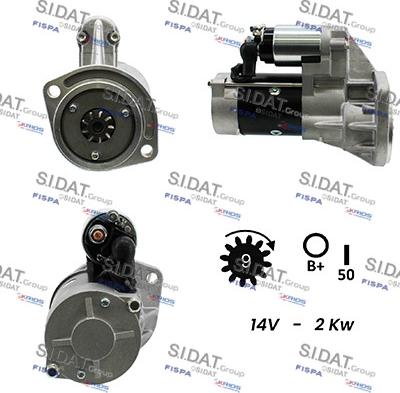 Sidat S12HT0034A2 - Стартер autospares.lv