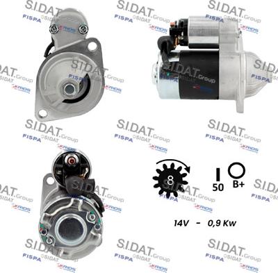 Sidat S12HT0819A2 - Стартер autospares.lv