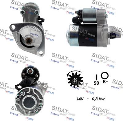 Sidat S12HT0818A2 - Стартер autospares.lv