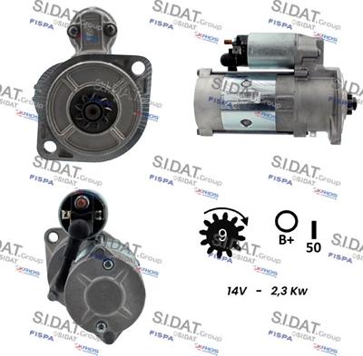 Sidat S12HT0875A2 - Стартер autospares.lv