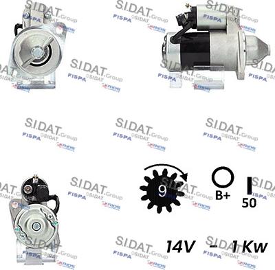 Sidat S12HT0319A2 - Стартер autospares.lv