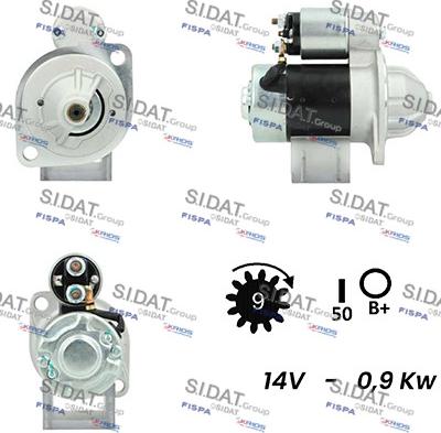 Sidat S12HT0200A2 - Стартер autospares.lv