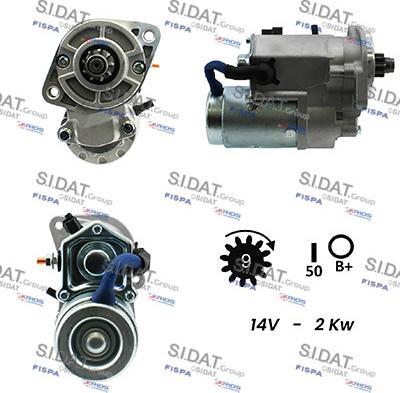 Sidat S12HY0109A2 - Стартер autospares.lv