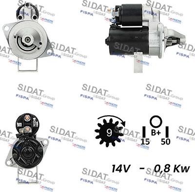 Sidat S12LU0455A2 - Стартер autospares.lv