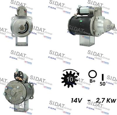 Sidat S12LU0291A2 - Стартер autospares.lv