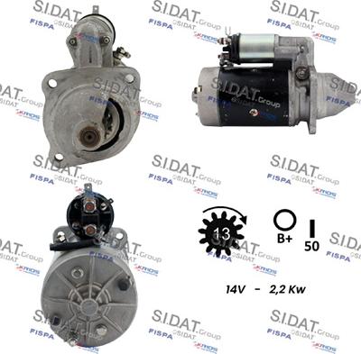 Sidat S12LU0298 - Стартер autospares.lv