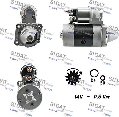 Sidat S12MA0055A2 - Стартер autospares.lv