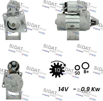 Sidat S12MA0009A2 - Стартер autospares.lv