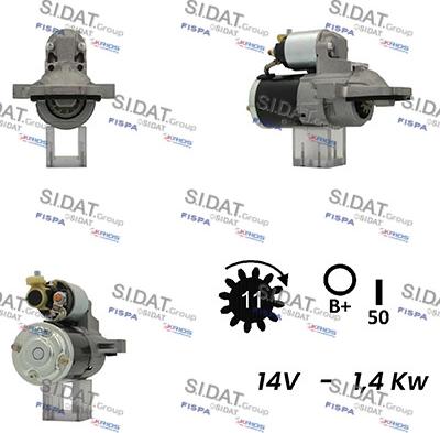 Sidat S12MH0544A2 - Стартер autospares.lv