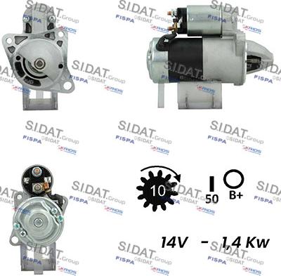 Sidat S12MH0542A2 - Стартер autospares.lv