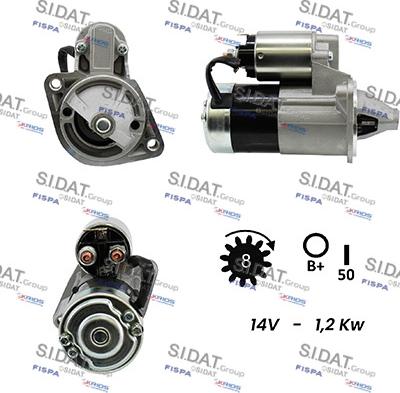 Sidat S12MH0550A2 - Стартер autospares.lv