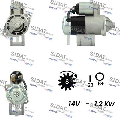 Sidat S12MH0551A2 - Стартер autospares.lv