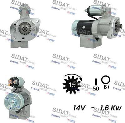 Sidat S12MH0562A2 - Стартер autospares.lv