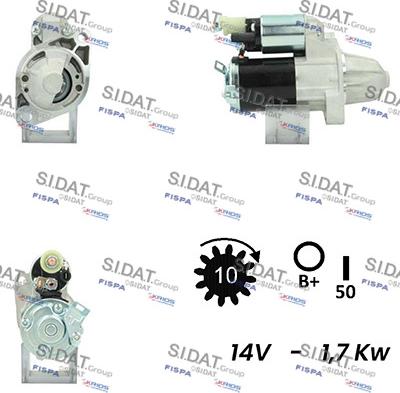 Sidat S12MH0525A2 - Стартер autospares.lv