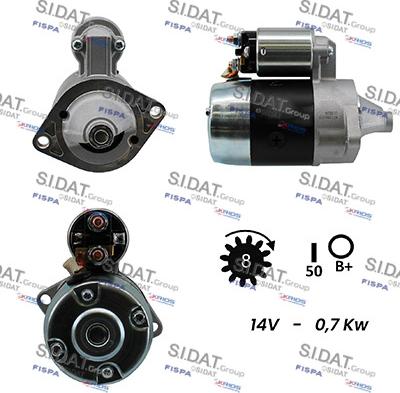 Sidat S12MH0042A2 - Стартер autospares.lv