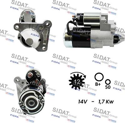 Sidat S12MH0053A2 - Стартер autospares.lv