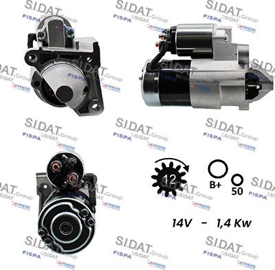 Sidat S12MH0063A2 - Стартер autospares.lv