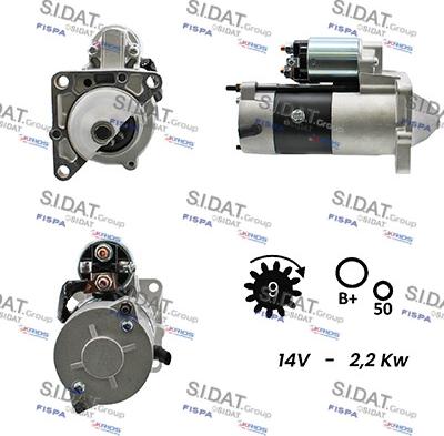 Sidat S12MH0150A2 - Стартер autospares.lv