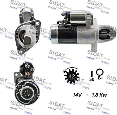 Sidat S12MH0164A2 - Стартер autospares.lv