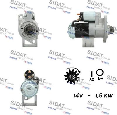 Sidat S12MH0161A2 - Стартер autospares.lv