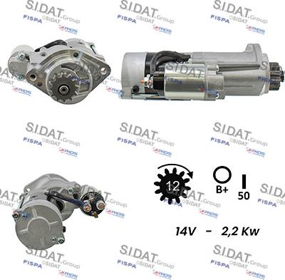 Sidat S12MH0162A2 - Стартер autospares.lv