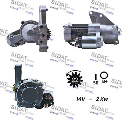 Sidat S12MH0110 - Стартер autospares.lv