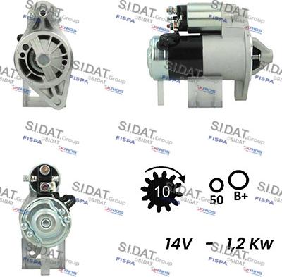 Sidat S12MH0393A2 - Стартер autospares.lv