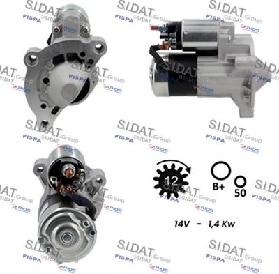 Sidat S12MH0344A2 - Стартер autospares.lv