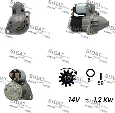 Sidat S12MH0346 - Стартер autospares.lv