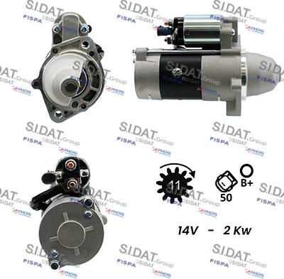 Sidat S12MH0308A2 - Стартер autospares.lv