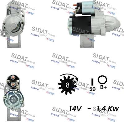 Sidat S12MH0328 - Стартер autospares.lv