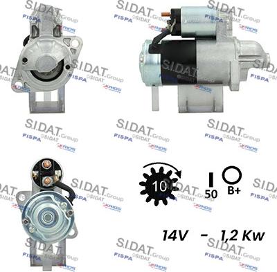 Sidat S12MH0209A2 - Стартер autospares.lv