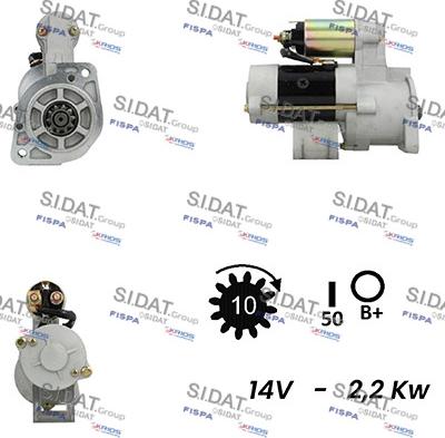 Sidat S12MH0211A2 - Стартер autospares.lv