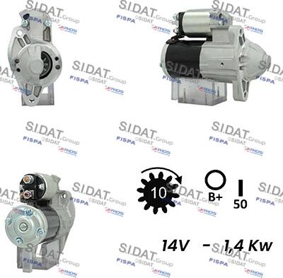 Sidat S12MH0753A2 - Стартер autospares.lv