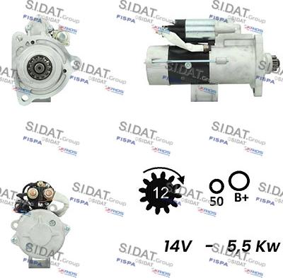 Sidat S12MH0780A2 - Стартер autospares.lv