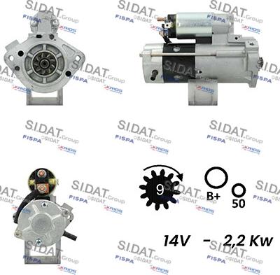 Sidat S12MH0781A2 - Стартер autospares.lv