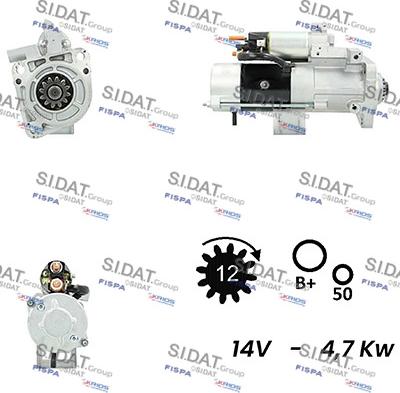 Sidat S12MH0779A2 - Стартер autospares.lv