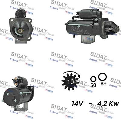 Sidat S12ML0663A2 - Стартер autospares.lv