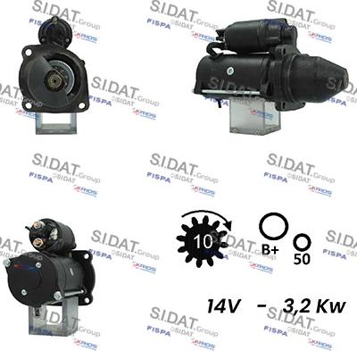 Sidat S12ML0671A2 - Стартер autospares.lv