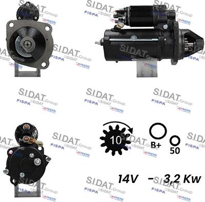 Sidat S12ML0197A2 - Стартер autospares.lv