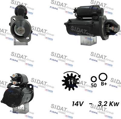 Sidat S12ML0391A2 - Стартер autospares.lv