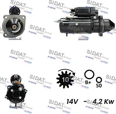 Sidat S12ML0292A2 - Стартер autospares.lv