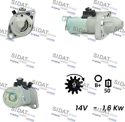 Sidat S12MT0517A2 - Стартер autospares.lv